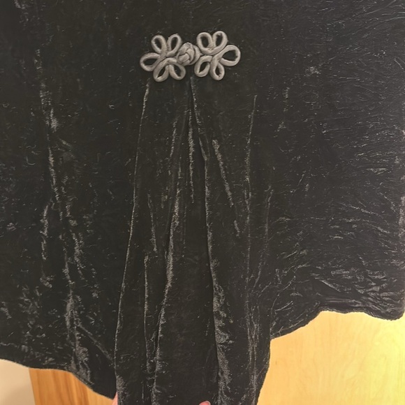 J. Jill Jacket Black Velvet 90s Whimsigoth Witchy Size Medium - Picture 4 of 6